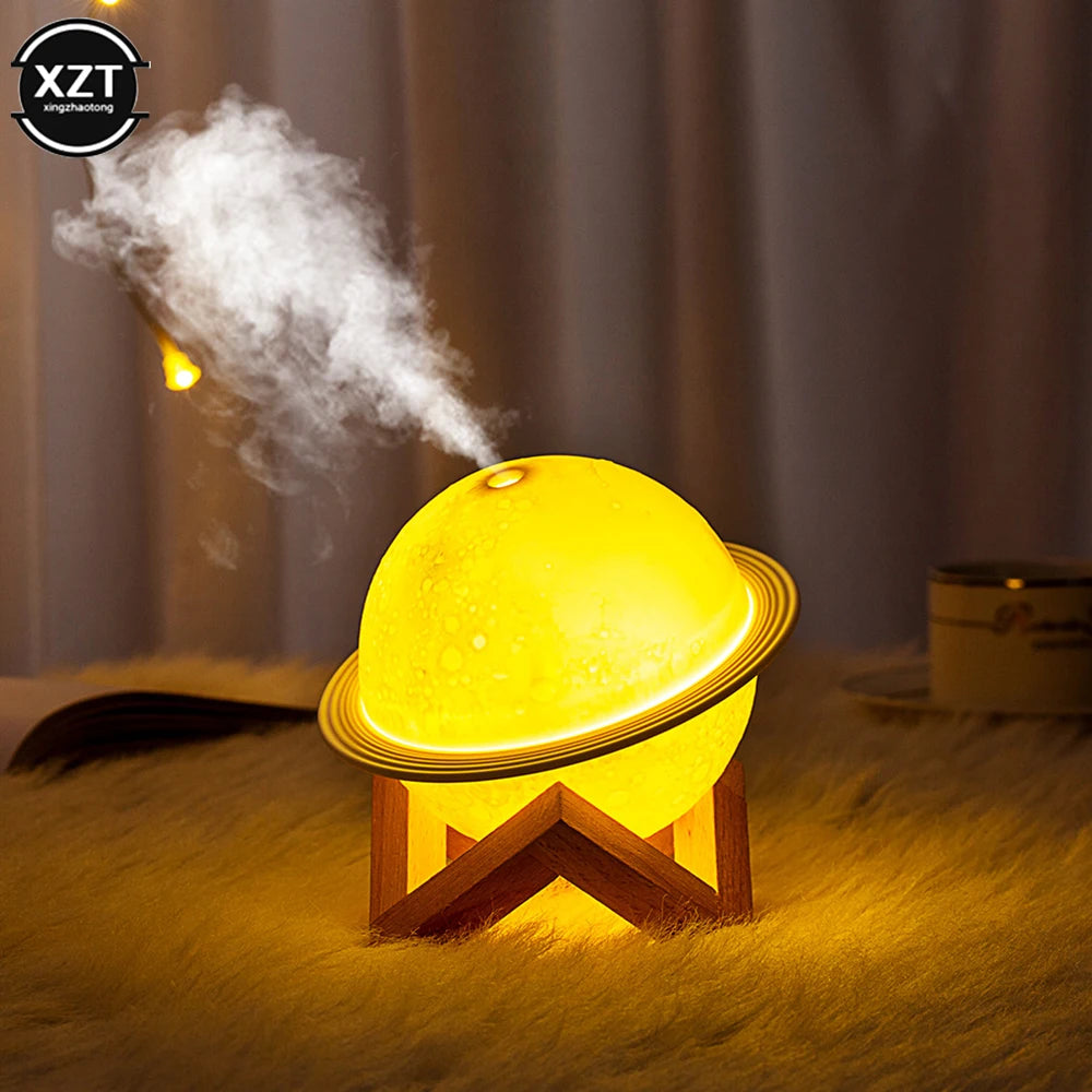 Air Humidifier Large-capacity 3D Moon Electric Aroma Diffuser with LED Light Relieve Fatigue for Friends Family Relatives Gifts