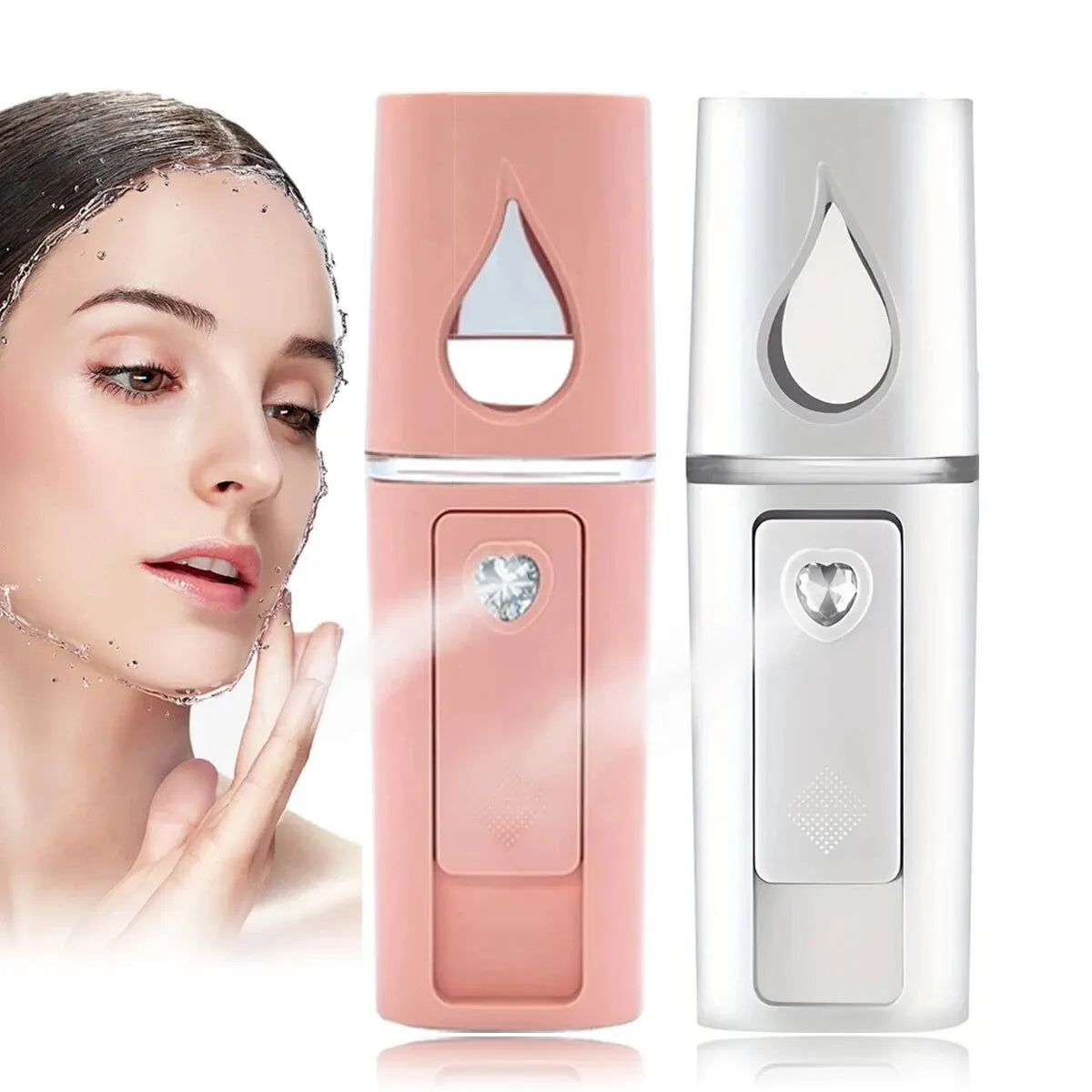 20ml Face Steamer Air Humidifier Portable Facial Sprayer Nebulizer Hydrating Anti-aging Mini Nano Wrinkle Women Beauty Skin Care