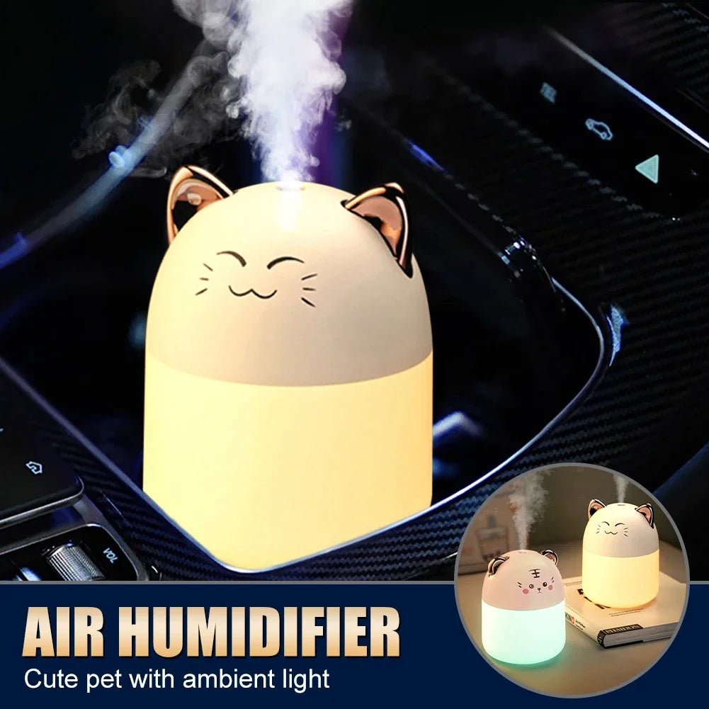 Air Humidifier 250ML Aroma Essential Oil Diffuser USB Cool Mist Sprayer With Night Light For Bedroom Home Car Fragrance Diffuser