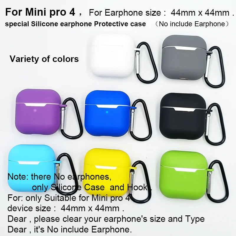 Case For TWS Mini Pro 4 earphone Bluetooth headphones Silicone Case For Air Mini Pro 4 Cover Case air Mini Pro4 accessories